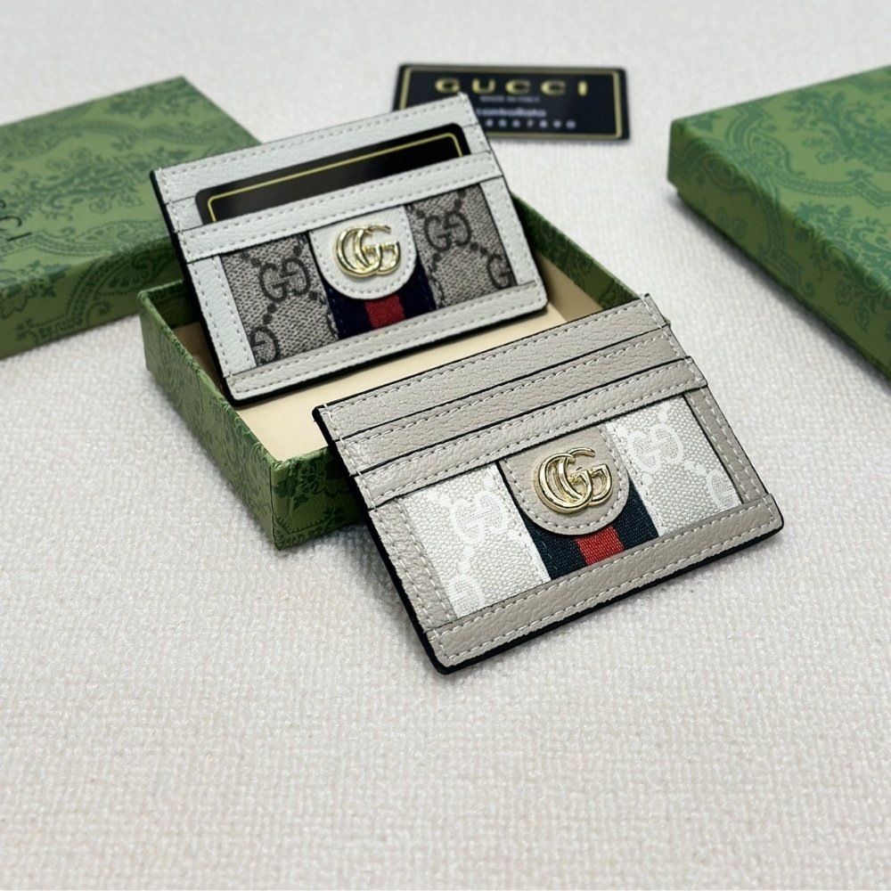 Gvc*1 Ophidia Card Case Beige 9Cm