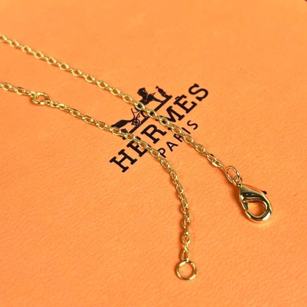 H**me5 Mini Pop H Pendant Necklace Black And Gold