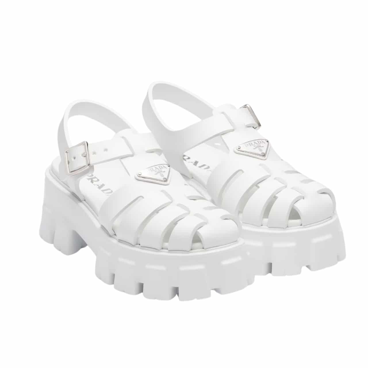 Pra*a Monolith Foam Rubber Sandals White 1X853M 3Lkk F0009 F 055