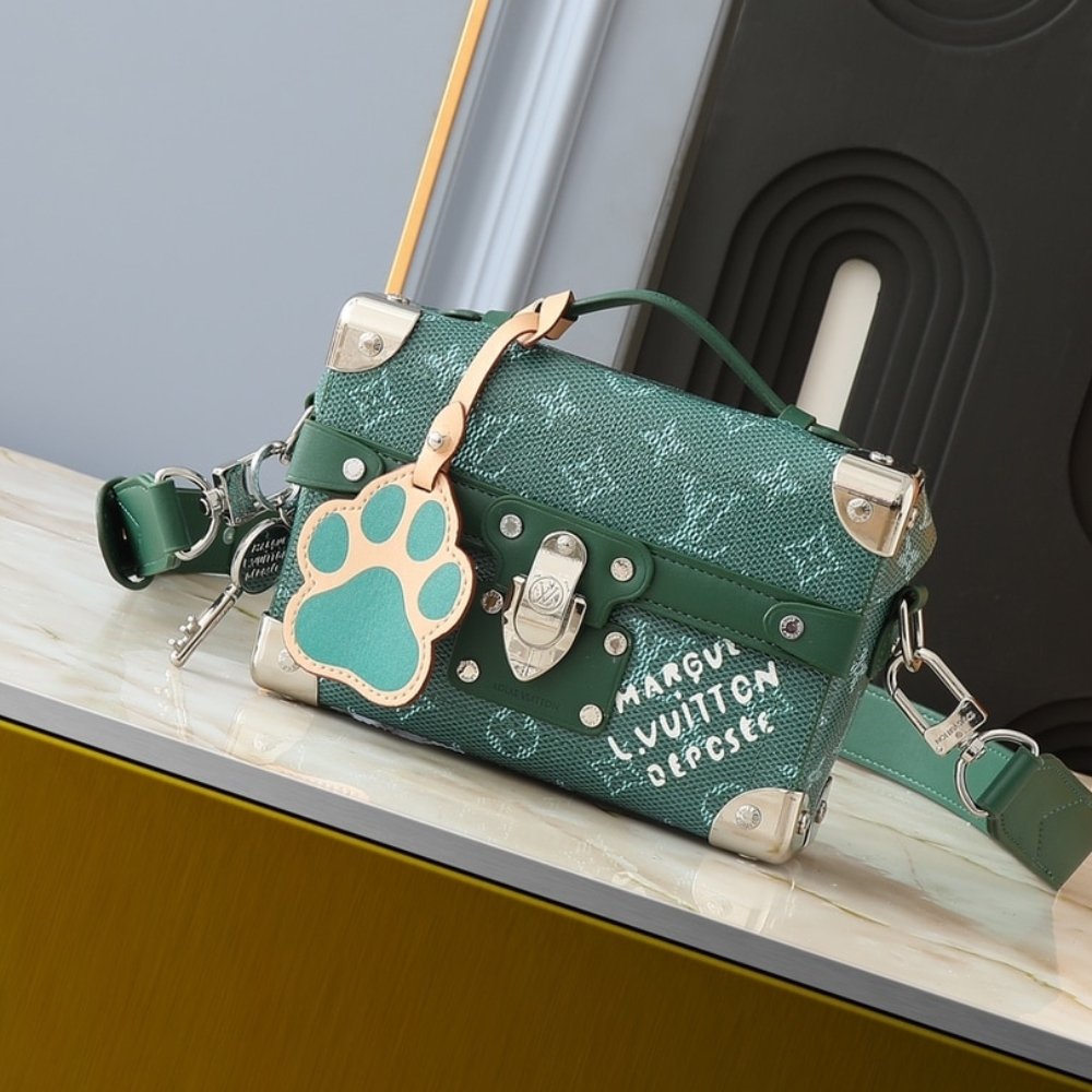 L0vis Vvtt0n Soul Trunk Bag Green 19Cm M12686