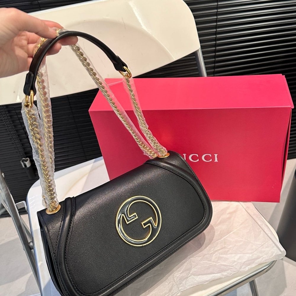Gvc*1 Blondie Small Shoulder Bag Black Leather 26Cm 815715 Aaeex 1000