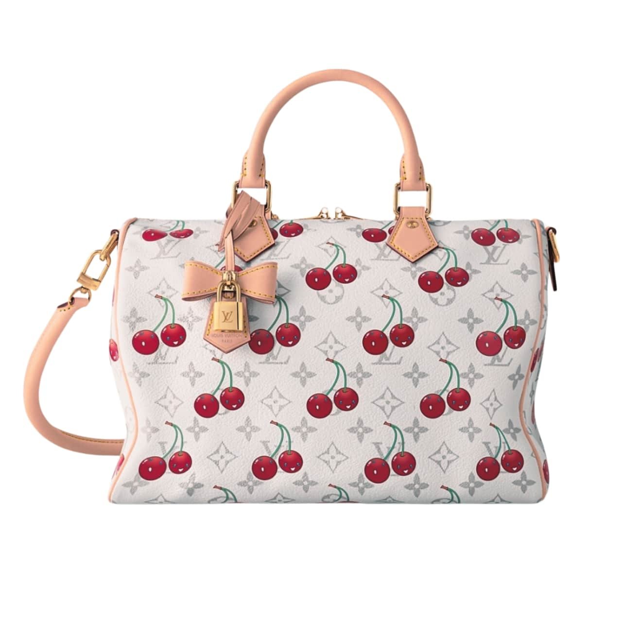 L0vis Vvtt0n X Takashi Murakami Monogram Cerise Speedy 30 White 30Cm M14238