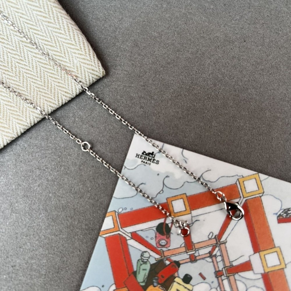 H**me5 Mini Pop H Pendant Necklace Black And Silver
