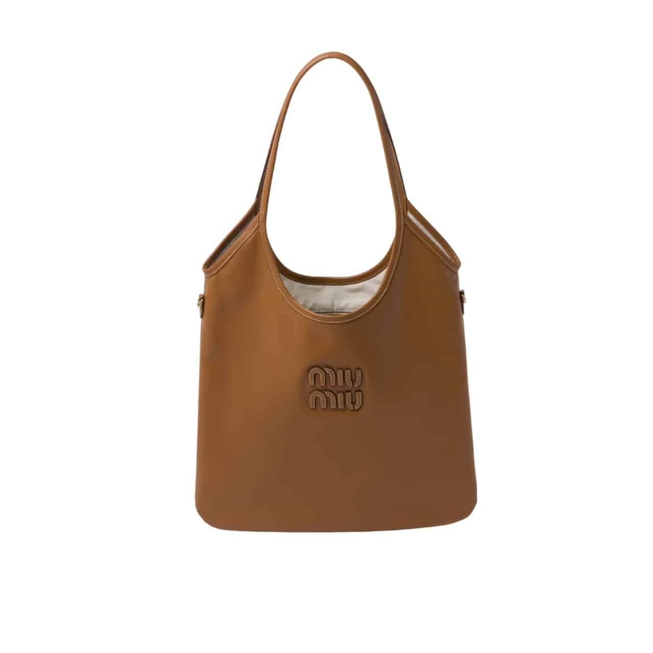 M1um1u Ivy Bag Cognac 35Cm 5Bg231 Acrw F0046 V Mln