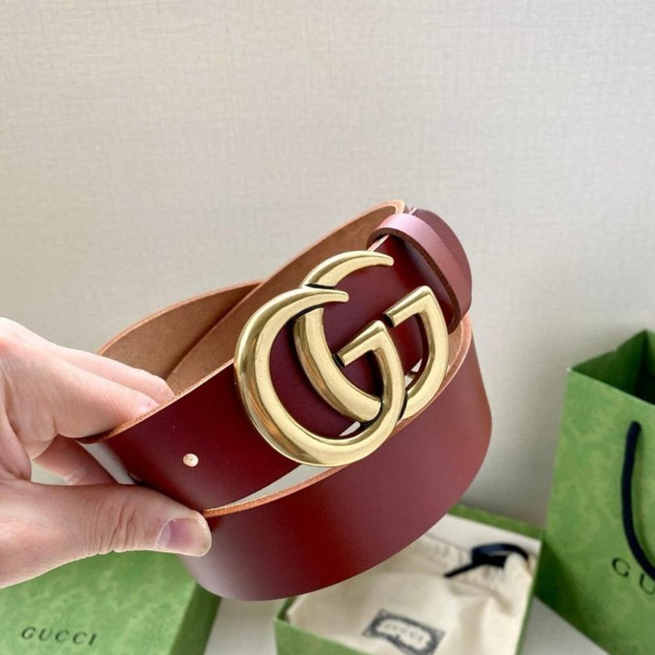 Gvc*1 Gg Marmont Thin Belt Brown 409417 Caaai 2535