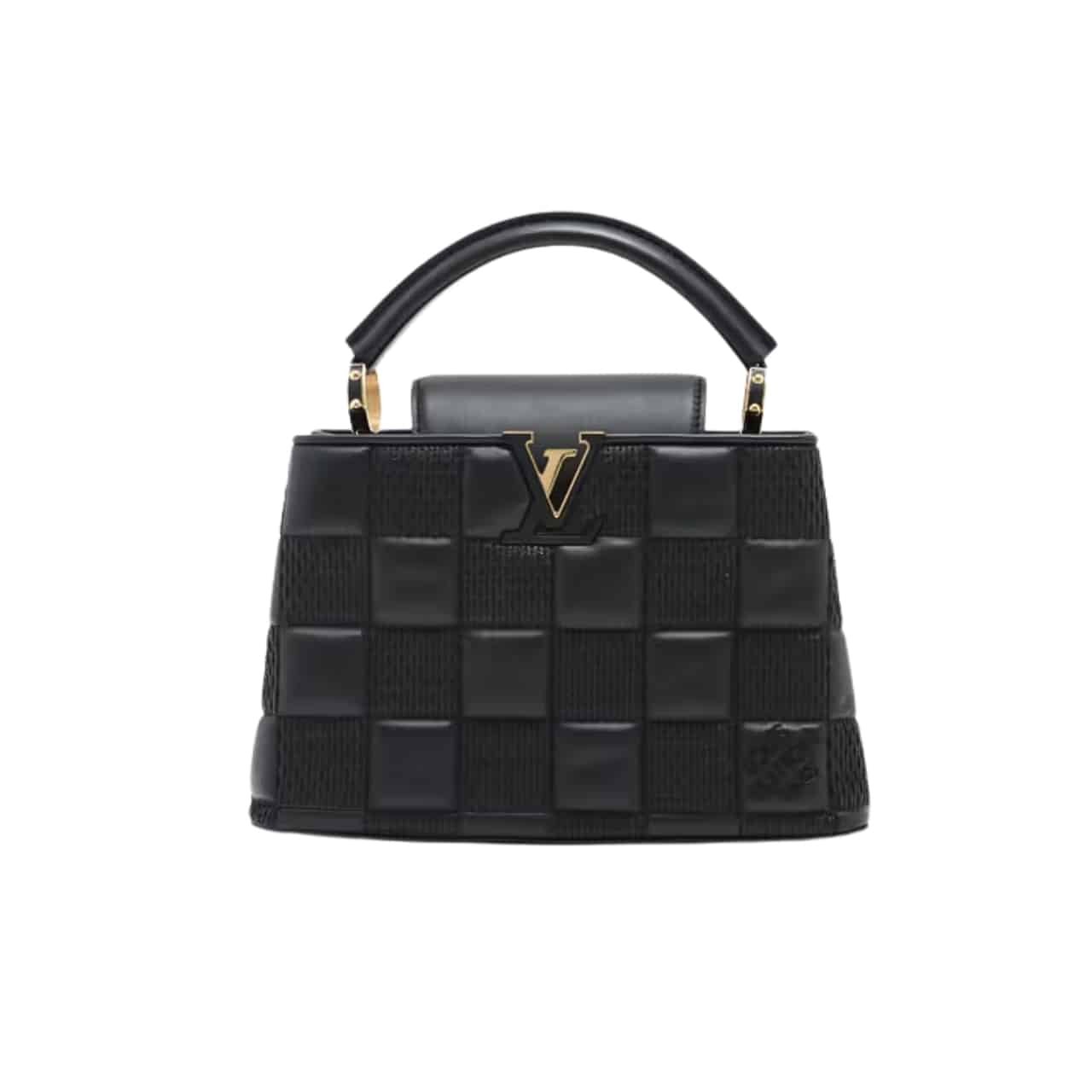L0vis Vvtt0n Capucines Bag In Damier Black 20Cm