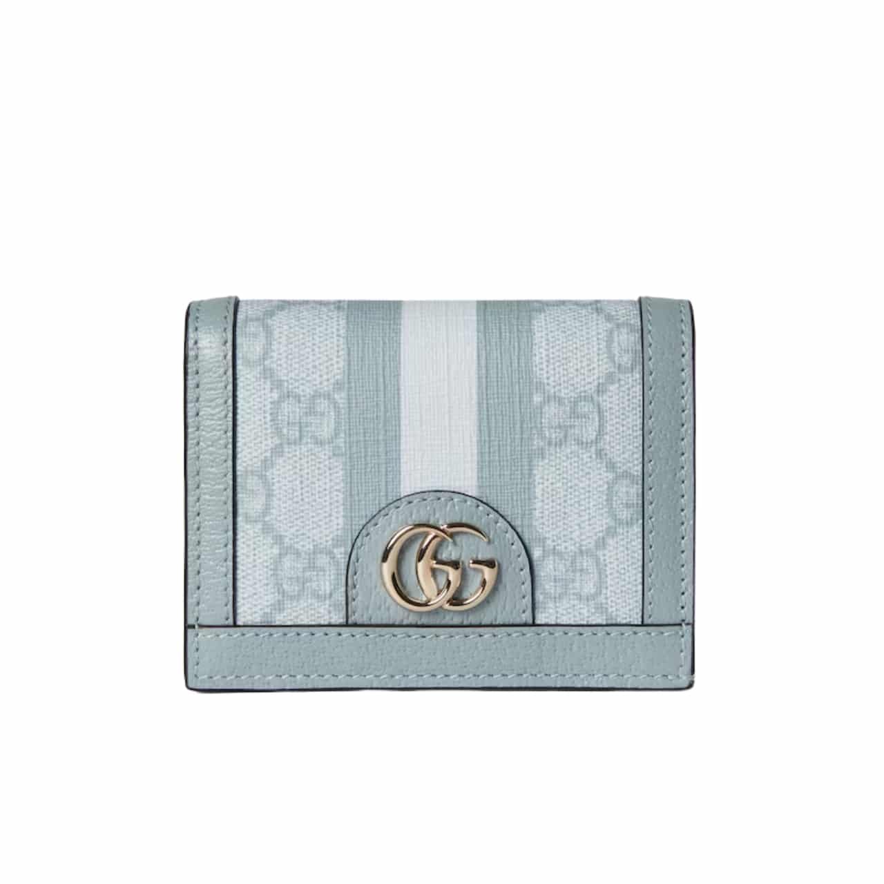 Gvc*1 Ophidia Gg Card Case Wallet Blue 11Cm 523155 Fad03 8741