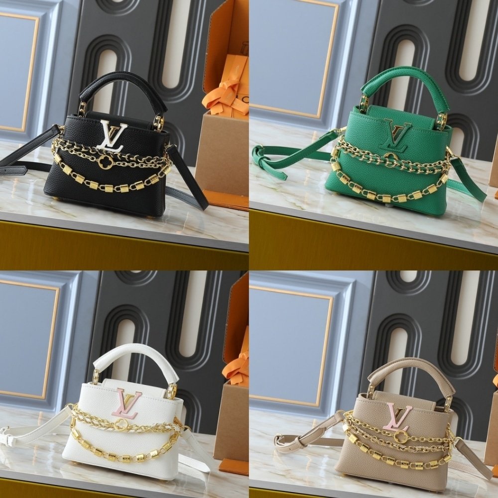 L0vis Vvtt0n Capucines BB Silver Sea 21Cm M12279