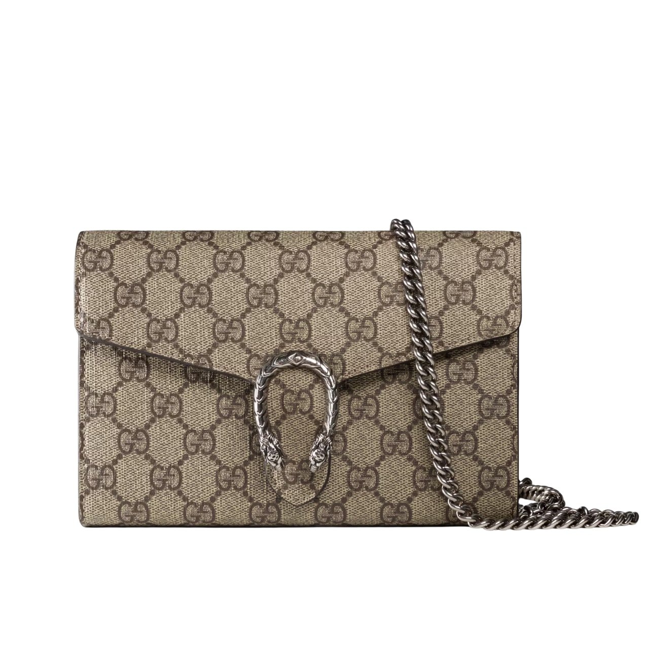 Gvc*1 Dionysus Gg Svp*me Chain Wallet Beige And Ebony 20Cm ‎401231 Khnsn 8642
