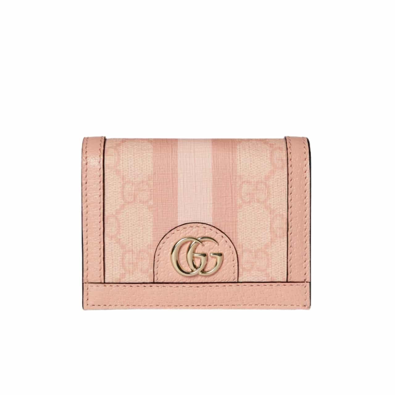 Gvc*1 Ophidia Gg Card Case Wallet Pink 11Cm