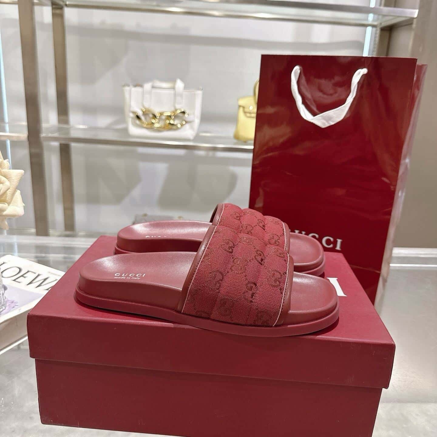 Gvc*1 Men Slide Sandal Red 838089 Fad71 6257