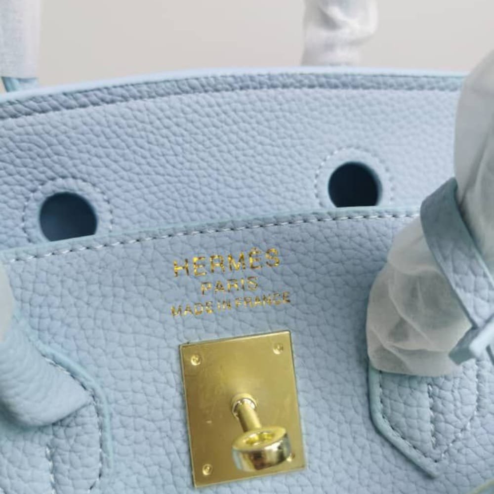H**me5 Birkin 35 Togo Leather Gold Hardware Blue 35Cm