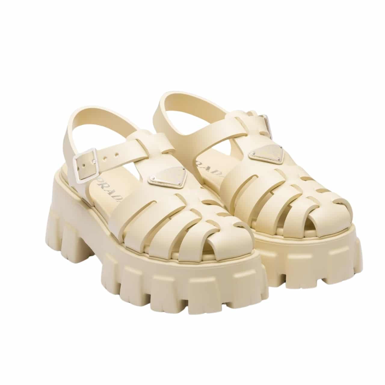 Pra*a Rubber Monolith Sandals Quartz 1X853M 3Lkk F0482 F Dd55