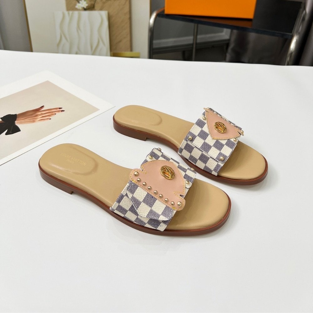 L0vis Vvtt0n Lv Frame Flat Mule Azur 1Ahlpk
