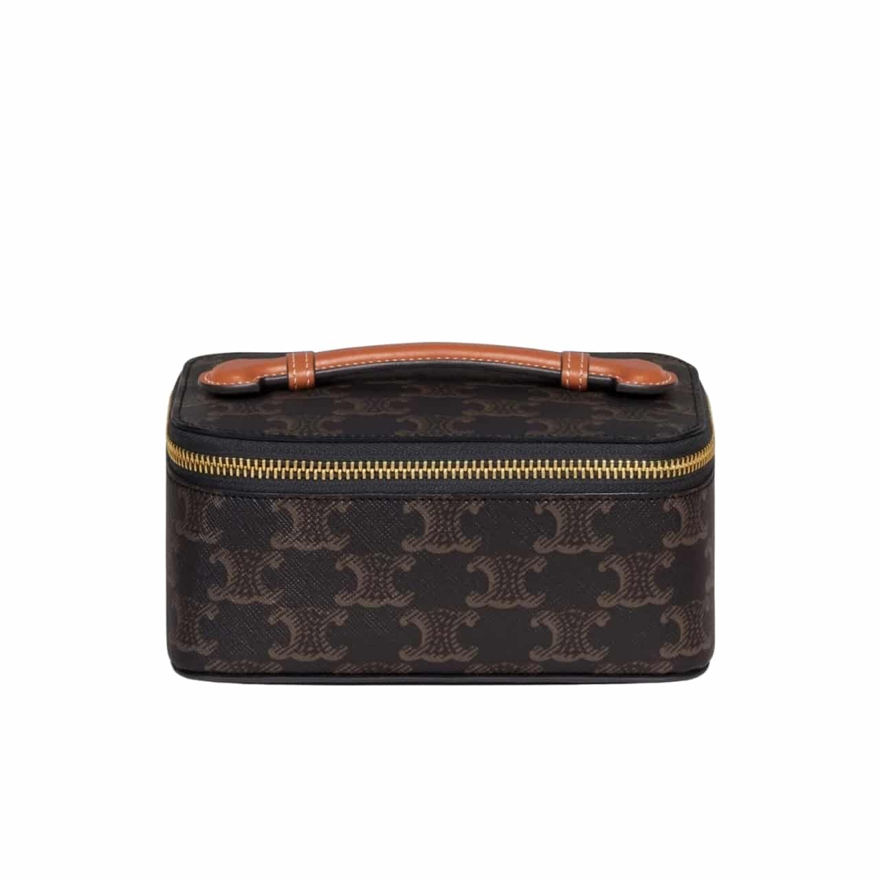 Ce1i*e Small Toiletry Case In Triomphe Canvas And Top Handle Bag 16Cm