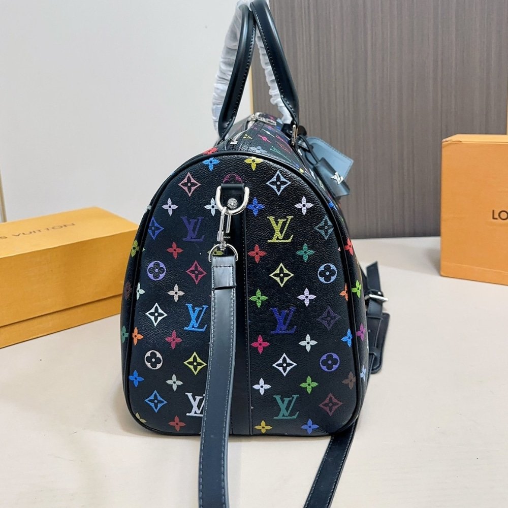 L0vis Vvtt0n X Takashi Murakami Keepall Bandoulière 50 Multicolored Black 50Cm M13745