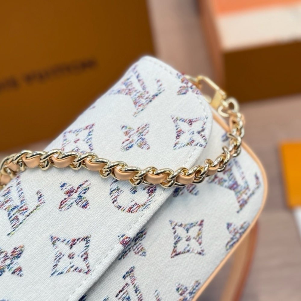 L0vis Vvtt0n Wallet On Chain Ivy Multicolor Beige 23Cm M83499