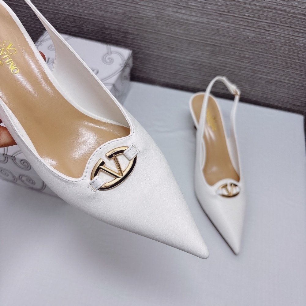 Va1e*ntin0 The Bold Edition Vlogo Slingback Pump 60Mm In Ivory