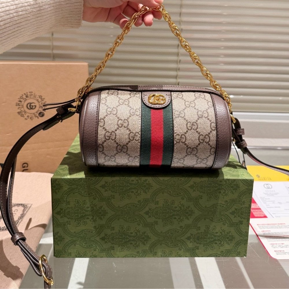 Gvc*1 Ophidia Gg Svp*me Shoulder Bag Beige And Ebony 19Cm 795208 96Iwg 8745