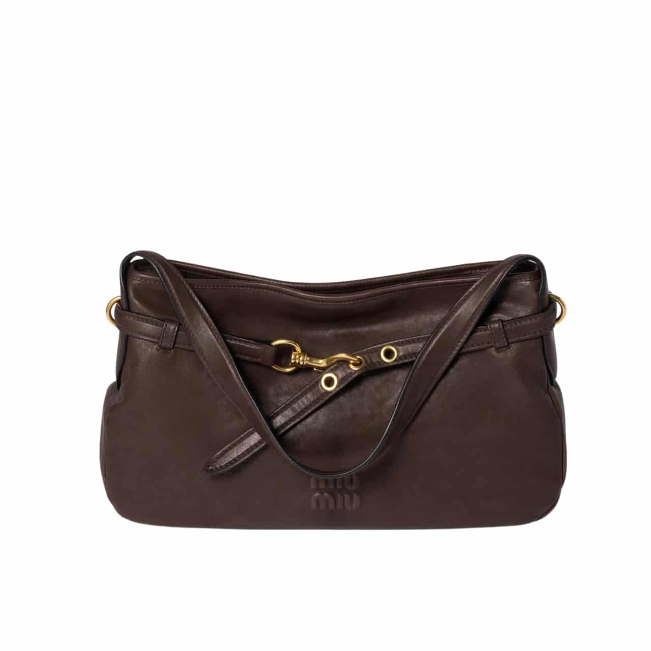 M1um1u Aventure Nappa Leather Bag Briarwood 33Cm 5Bc181 2Bbl F0Nbl V Ooo