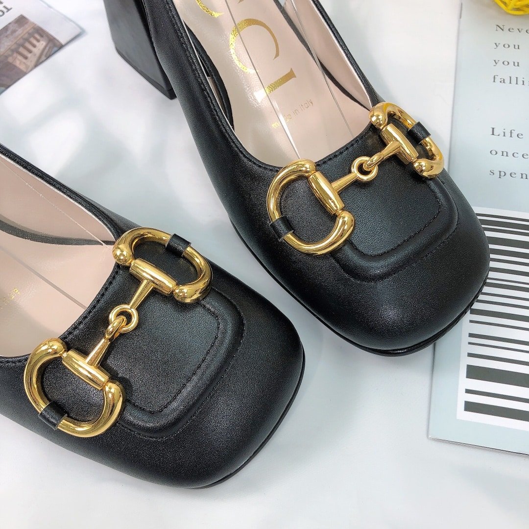Gvc*1 Women’S Mid Heel Slingback With Horsebit Black