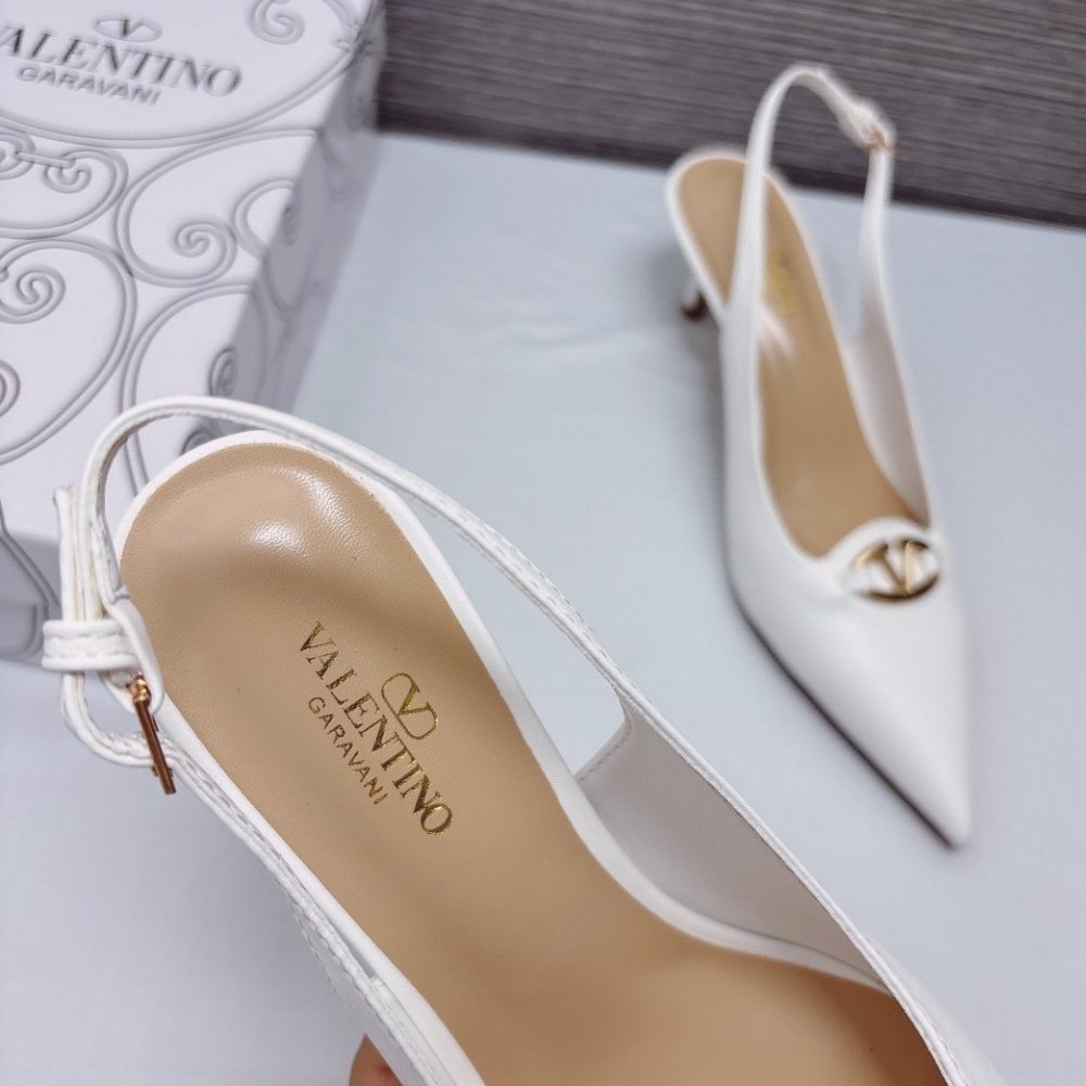 Va1e*ntin0 The Bold Edition Vlogo Slingback Pump 60Mm In Ivory