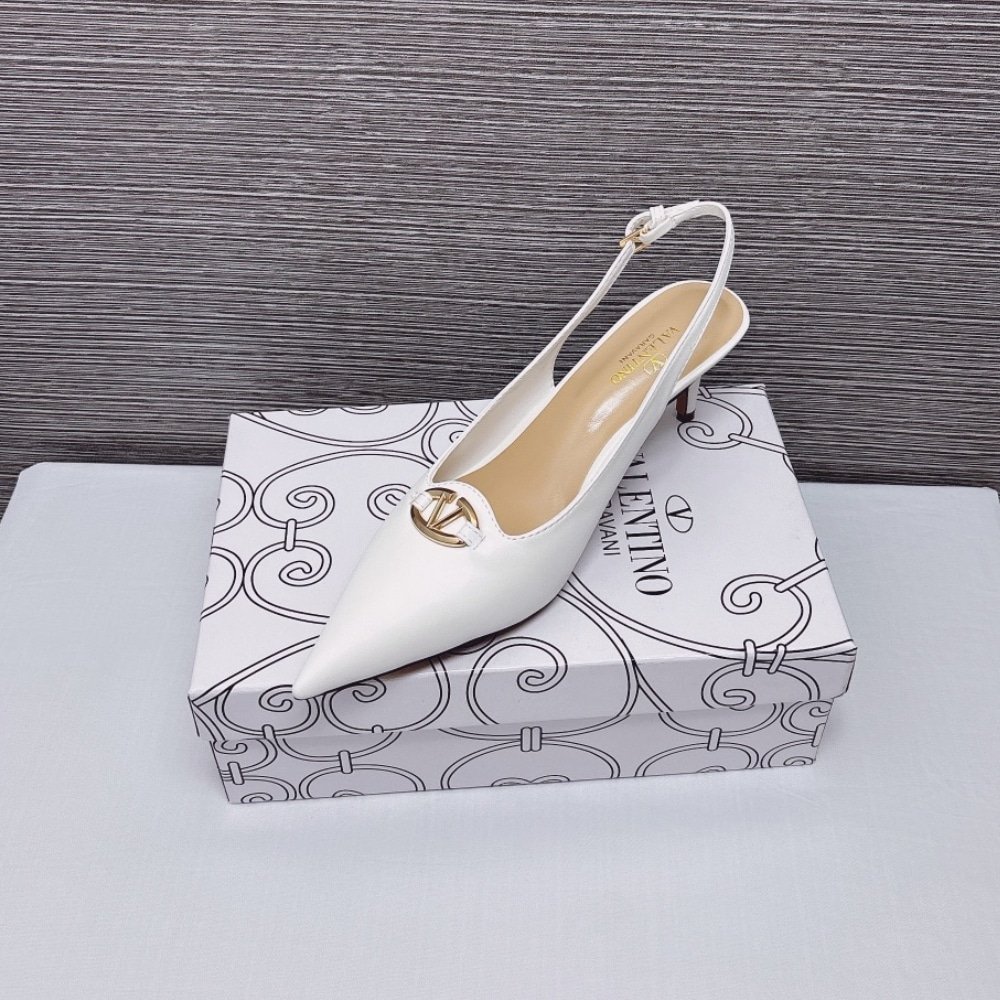 Va1e*ntin0 The Bold Edition Vlogo Slingback Pump 60Mm In Ivory