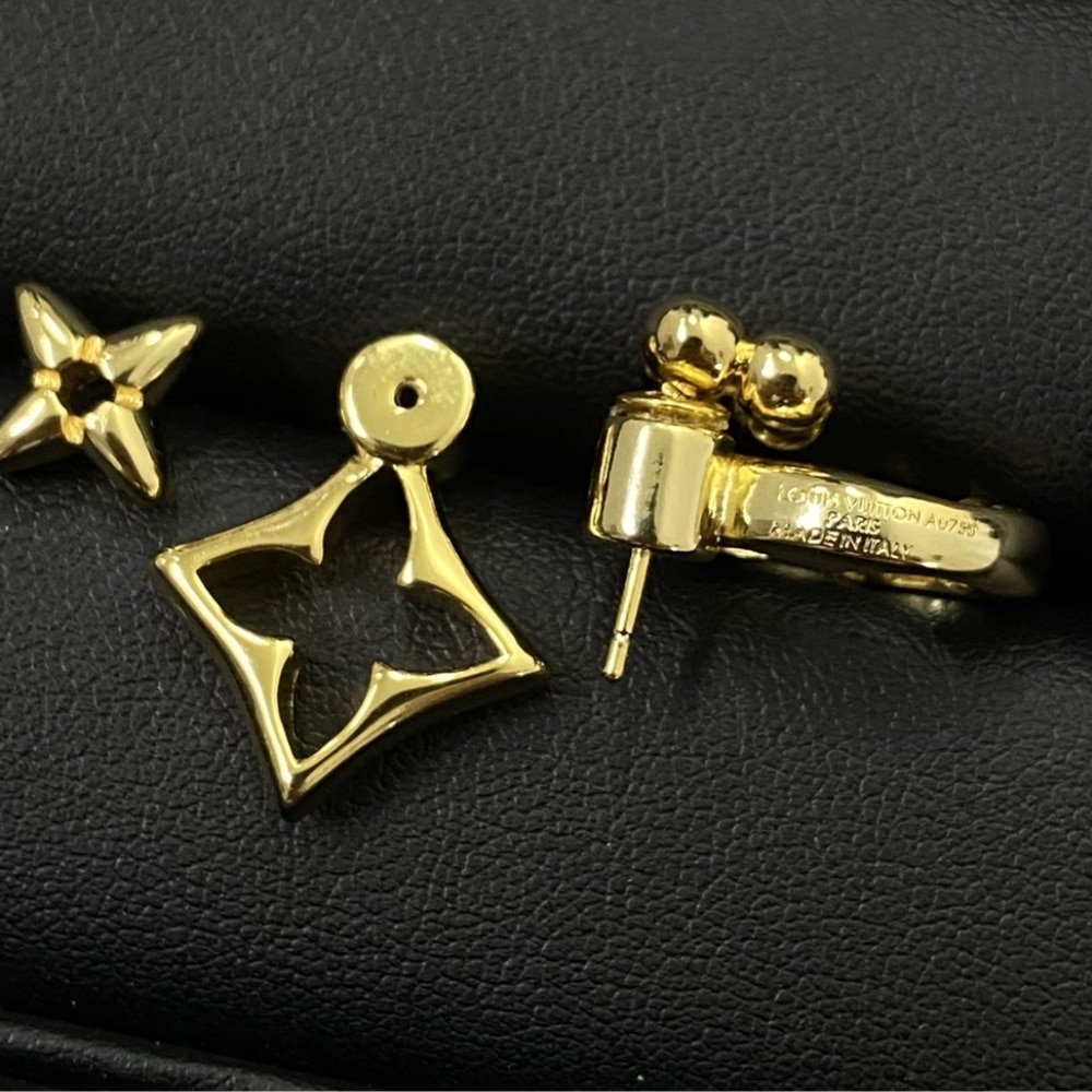 L0vis Vvtt0n Lv Flowergram Earrings Gold M00770