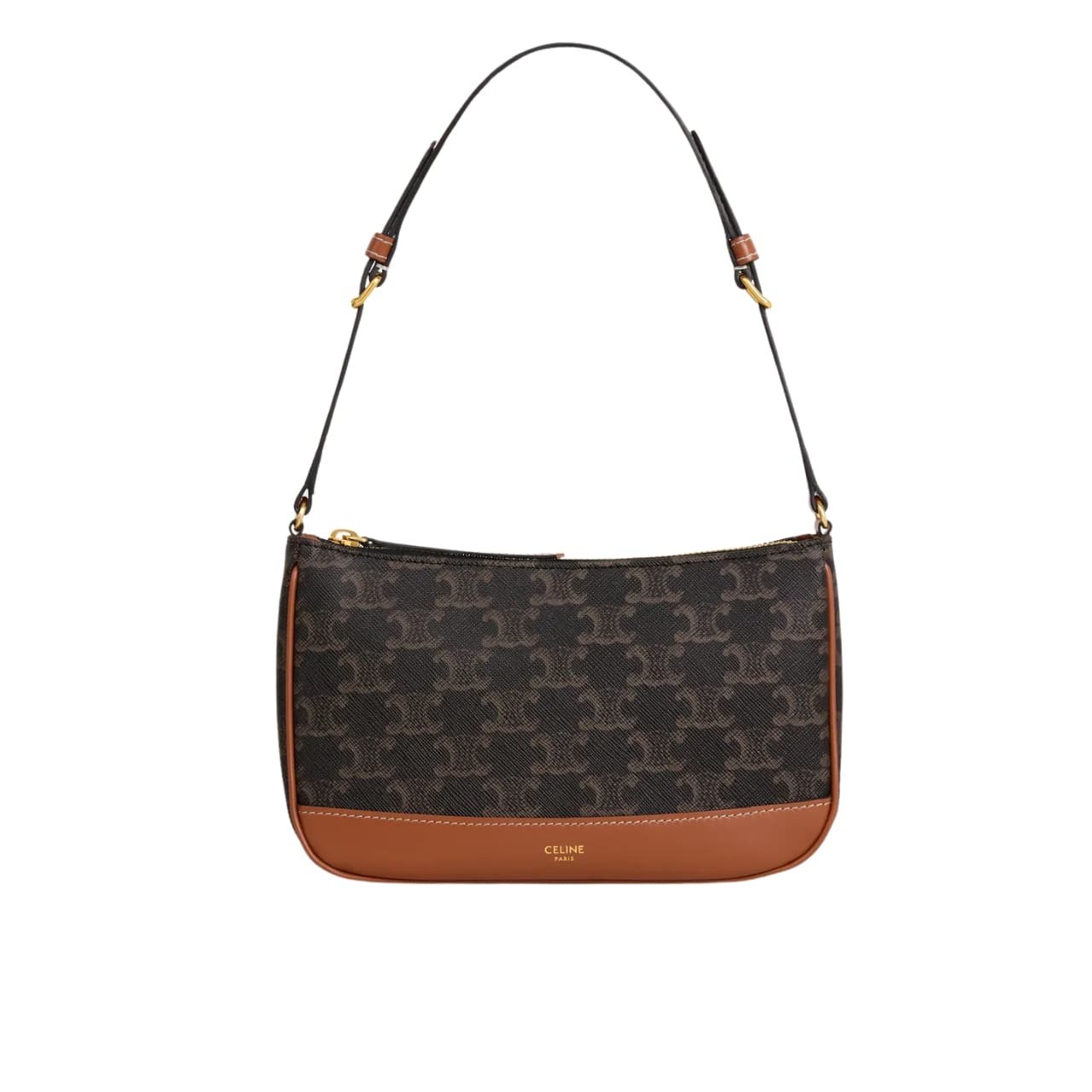 Ce1i*e Shoulder Bag In Triomphe Canvas Tan 25Cm 119412Bzj 04Lu