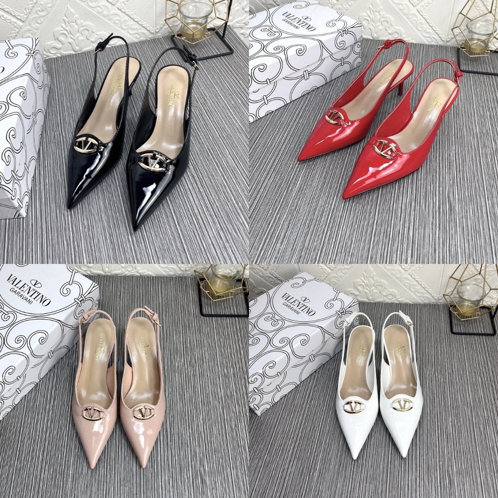 Va1e*ntin0 Vlogo The Bold Edition Slingback Pumps In Patent Leather 60Mm In Black
