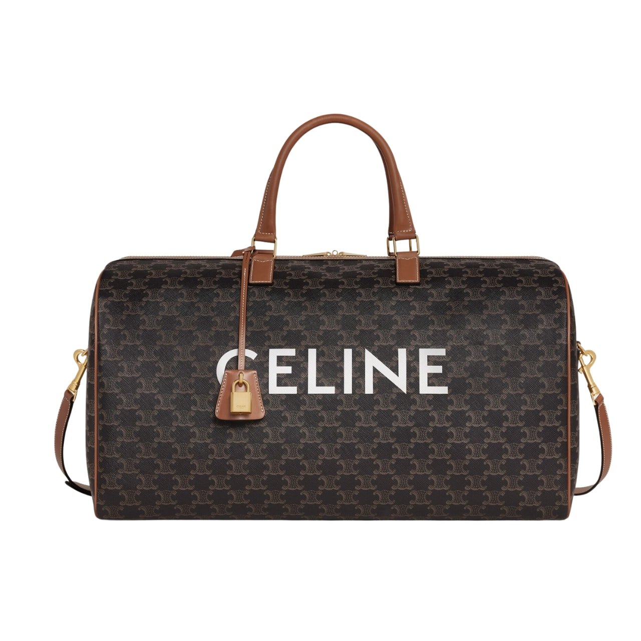 Ce1i*e Large Travel Bag In Triomphe Canvas Tan 50Cm 191472Cyx 04Lu