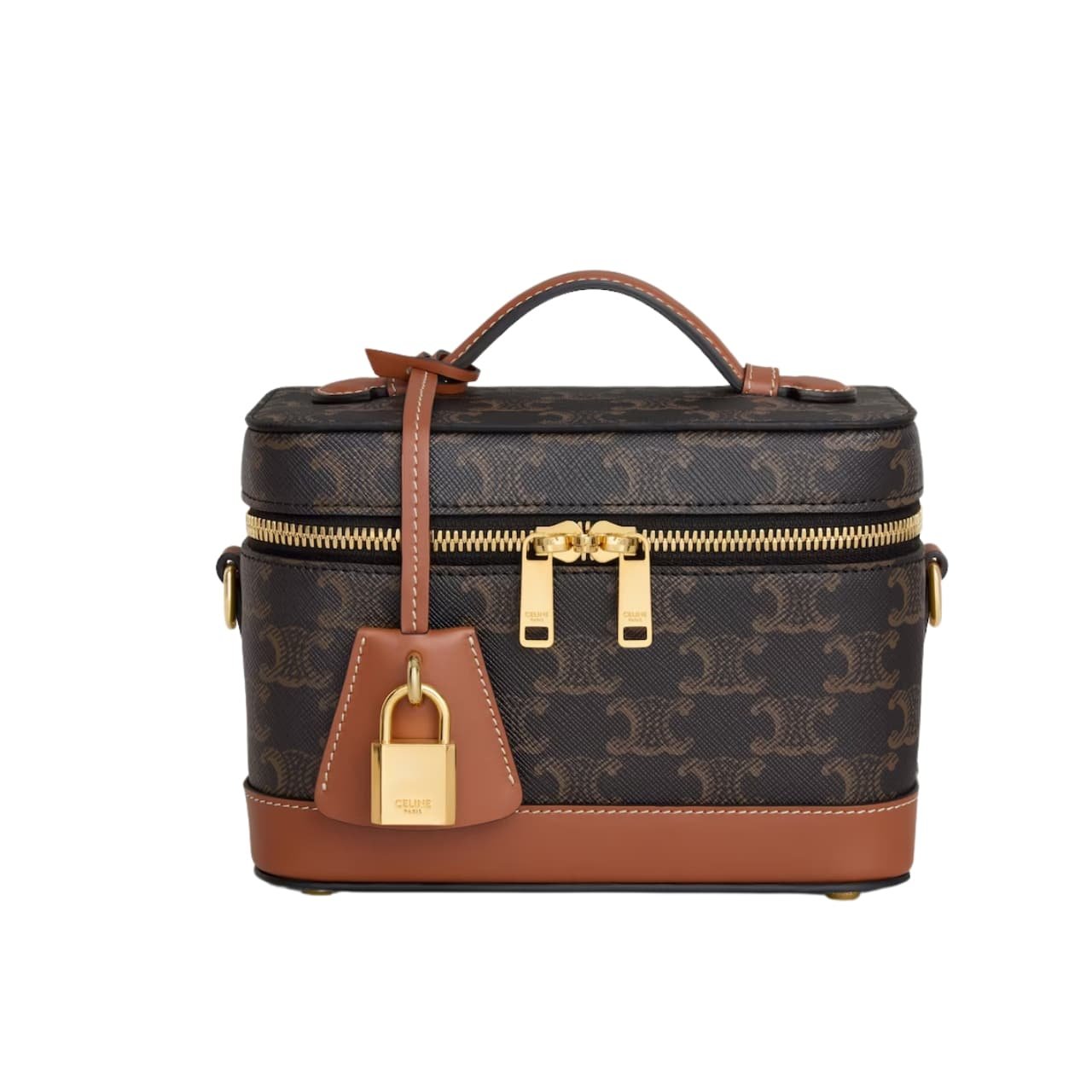Ce1i*e Vanity In Triomphe Canvas Tan 18Cm 119462Bzj 04Lu