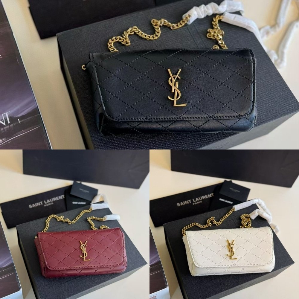 Sa1nt Lau*nt Gaby Phone Case Bag Black 19Cm