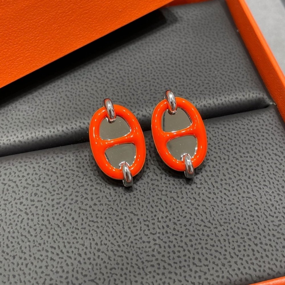H**me5 Mini Maillon Earrings Red