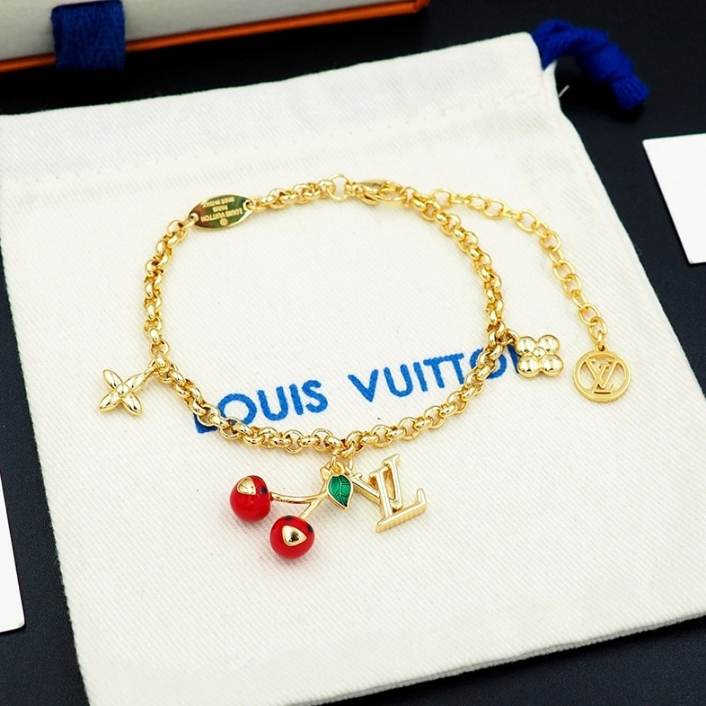 L0vis Vvtt0n X Murakami Cerise Bracelet Gold M1691A