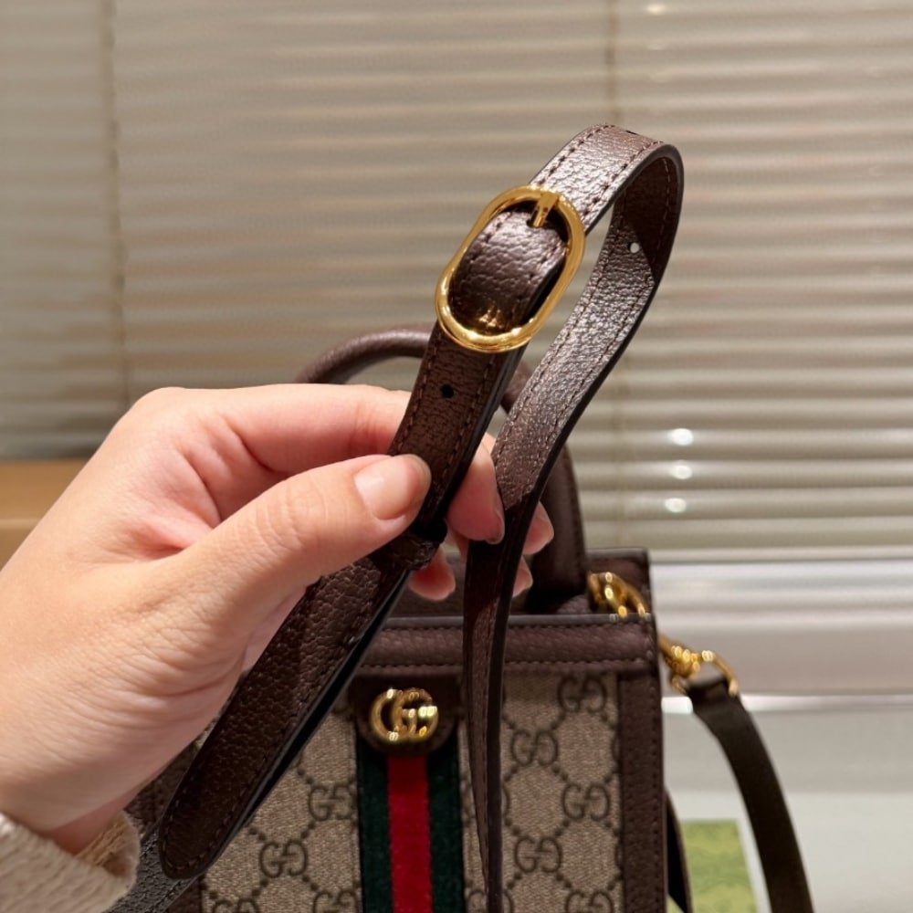 Gvc*1 Ophidia Crossbody Bag Beige And Ebony 20Cm 772317 96Iwg 8745