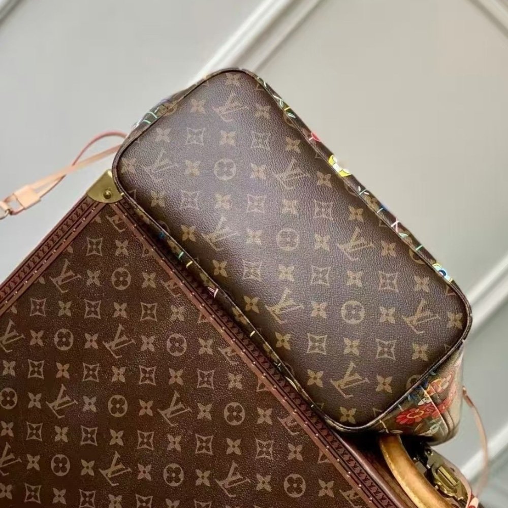 L0vis Vvtt0n X Takashi Murakami Neverfull MM S*perflat Brown 32Cm M13271