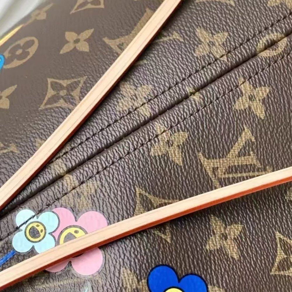 L0vis Vvtt0n X Takashi Murakami Neverfull MM S*perflat Brown 32Cm M13271