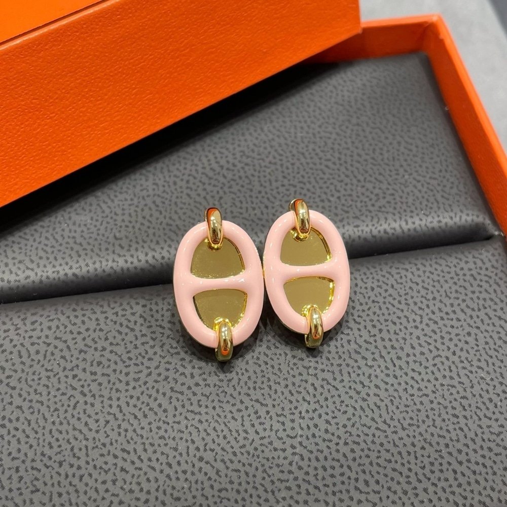 H**me5 Mini Maillon Earrings Light Pink