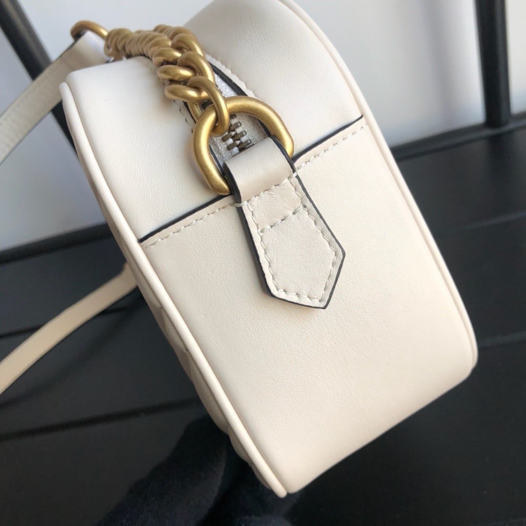 Gvc*1 Gg Marmont Small Camera Bag White 24Cm 447632 Dtd1T 9022