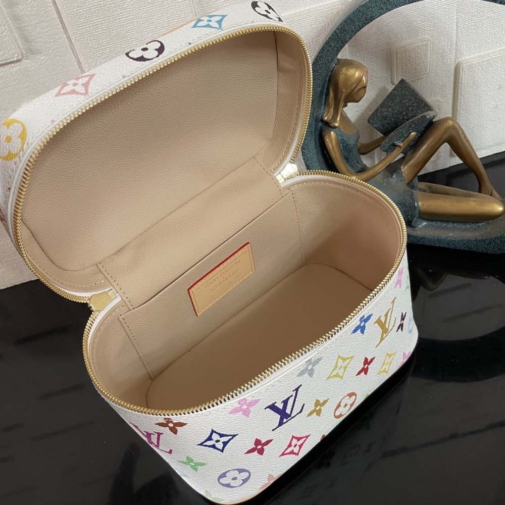 [S*per Vip 1:1] L0vis Vvtt0n X Takashi Murakami Nice Mini Multicolored White 24Cm M28340