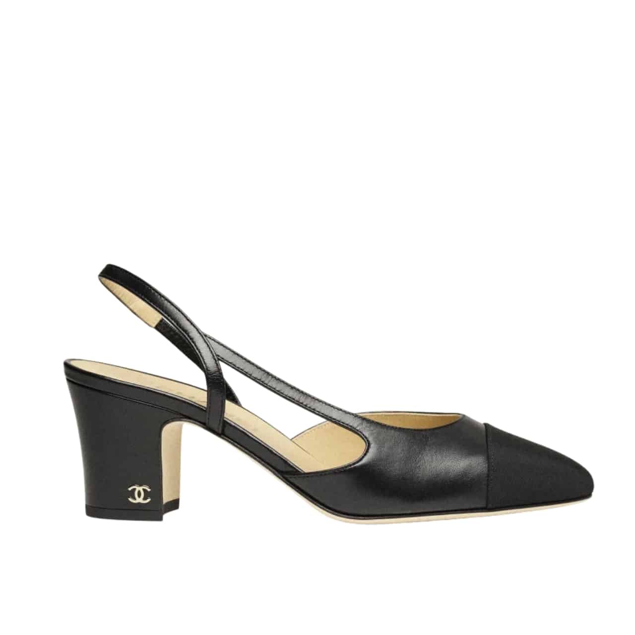 Ch**el Slingbacks Grosgrain Black G31318 Y50006 94305