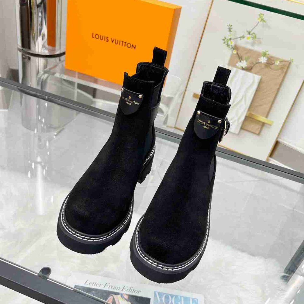 L0vis Vvtt0n Lv Beaubourg Ankle Boot Suede In Black 1Ackcj
