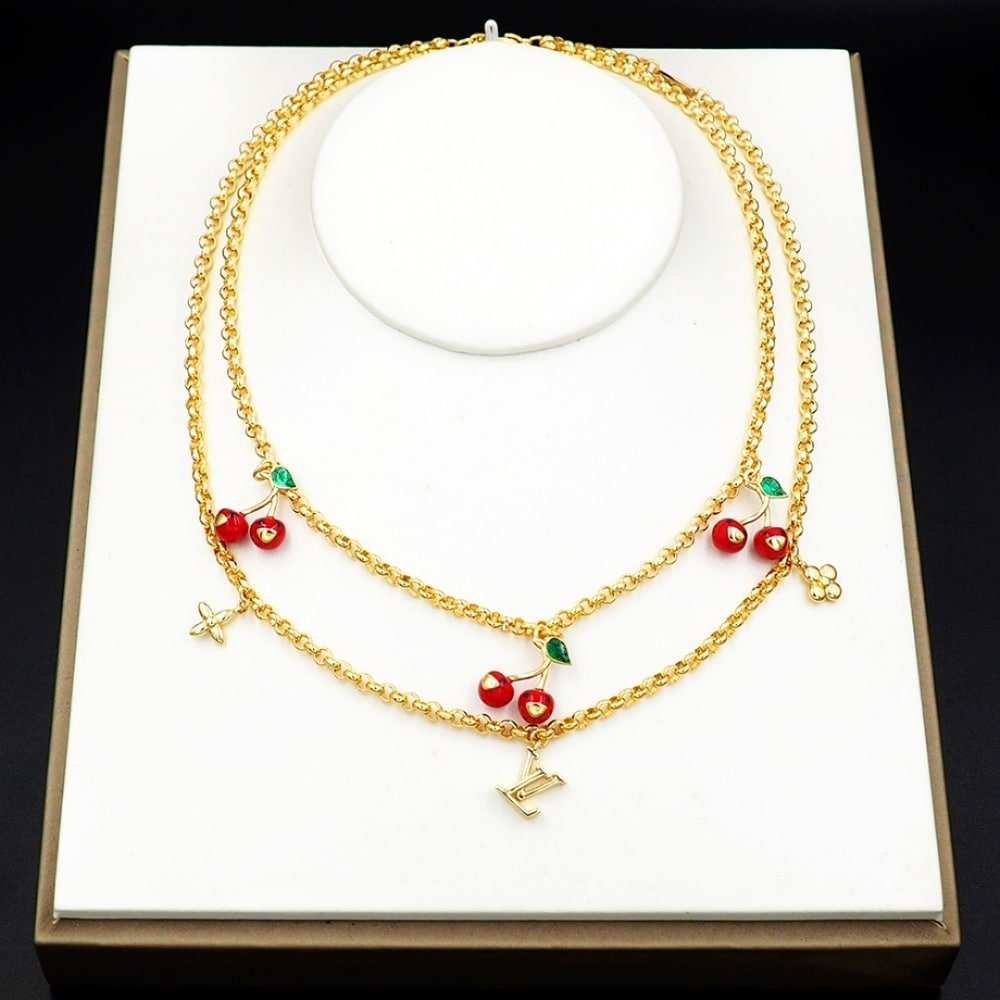 L0vis Vvtt0n X Murakami Cerise Necklace Gold M02804