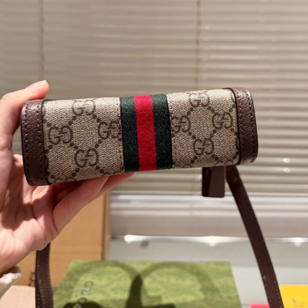 Gvc*1 Ophidia Crossbody Bag Beige And Ebony 20Cm 772317 96Iwg 8745