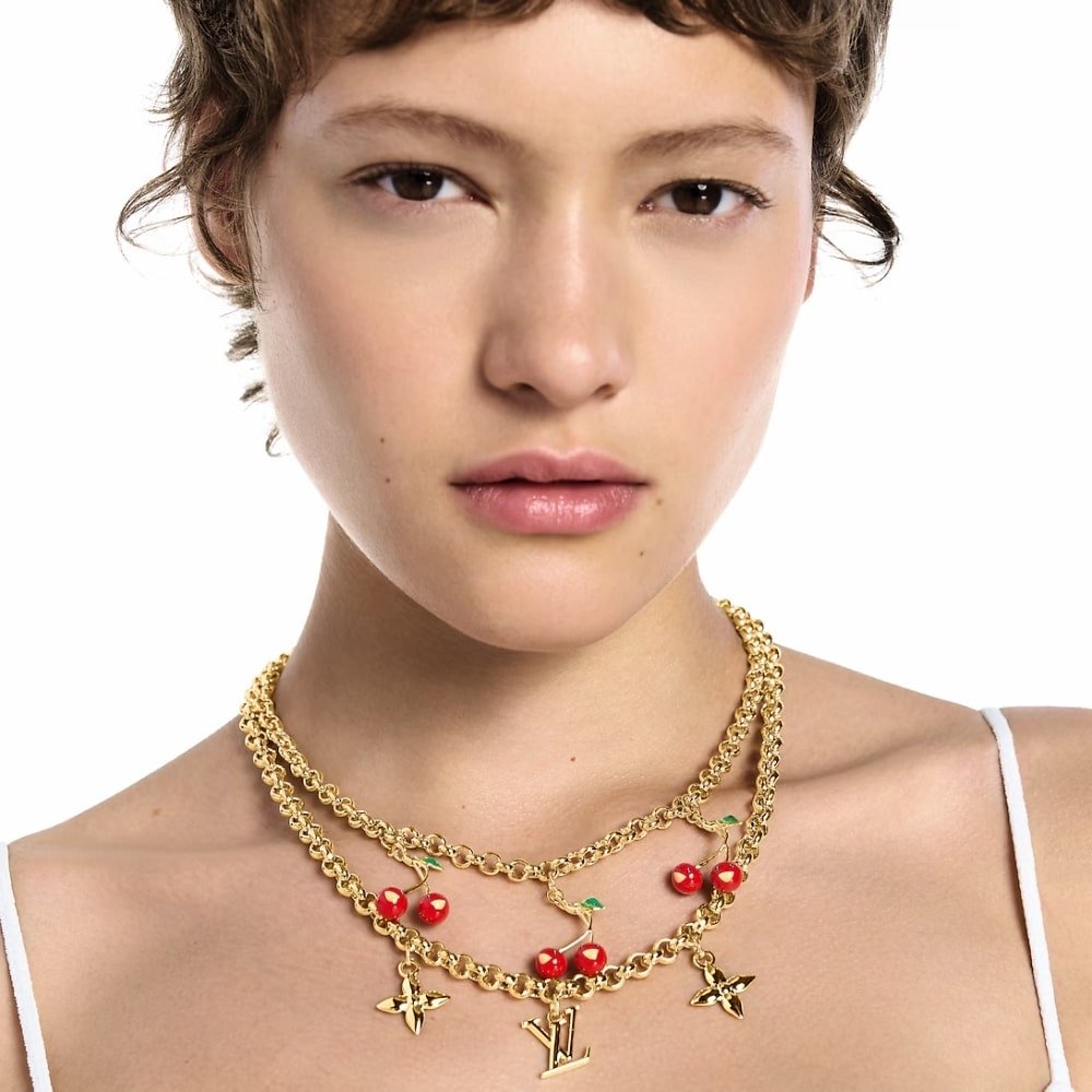L0vis Vvtt0n X Murakami Cerise Necklace Gold M02804