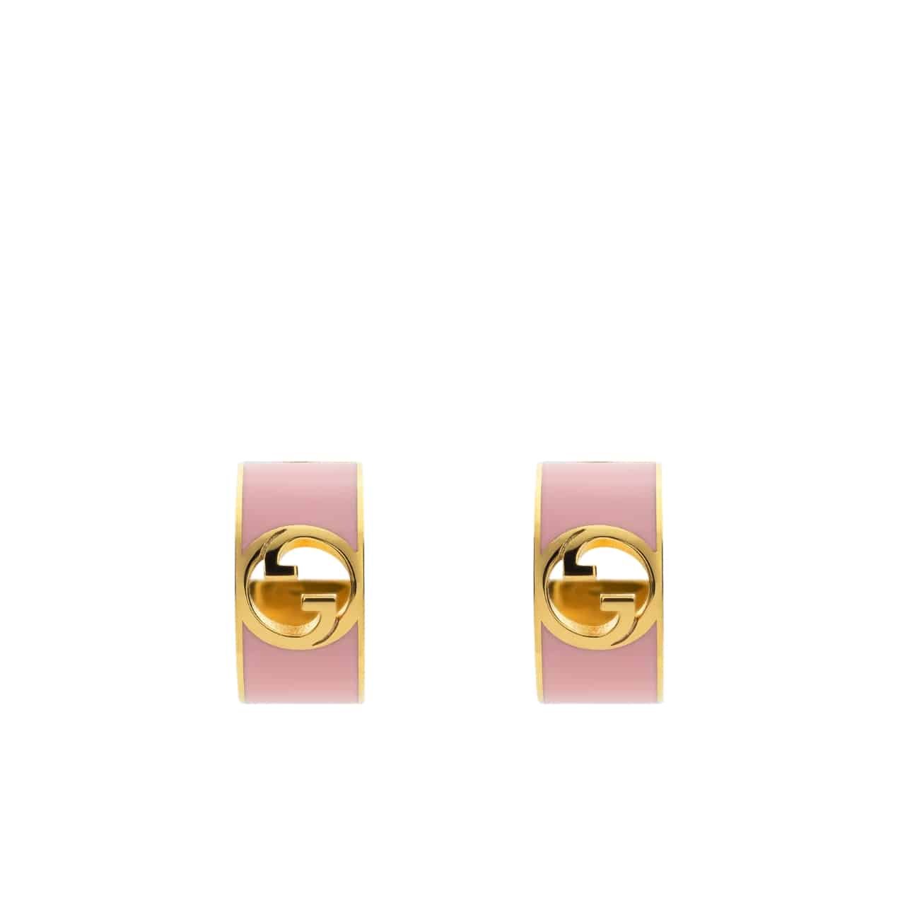 Gvc*1 Blondie Enamel Hoop Earrings Pink 796764 J1630 8075