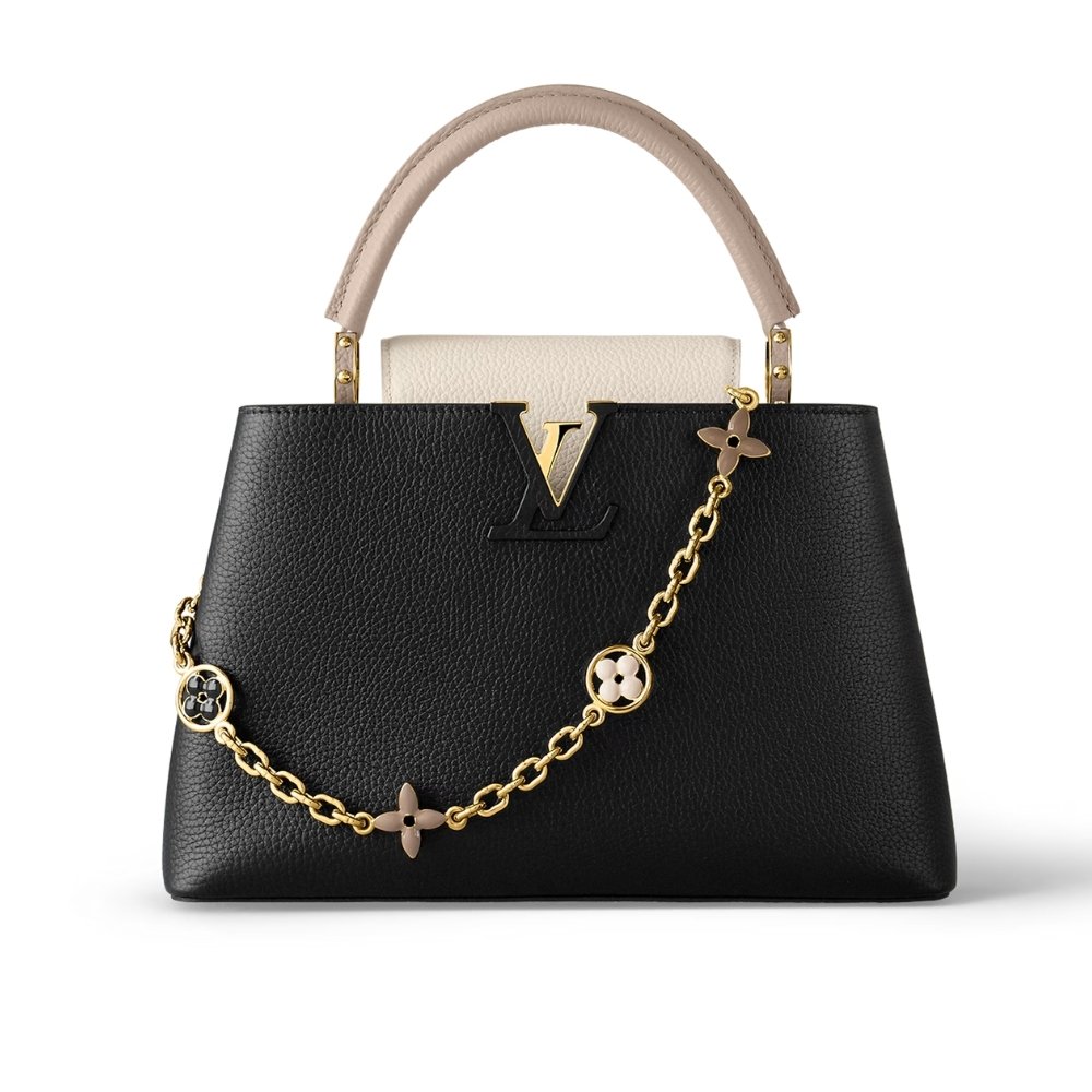 L0vis Vvtt0n Capucines BB Bag Black And Grey 27Cm M20708