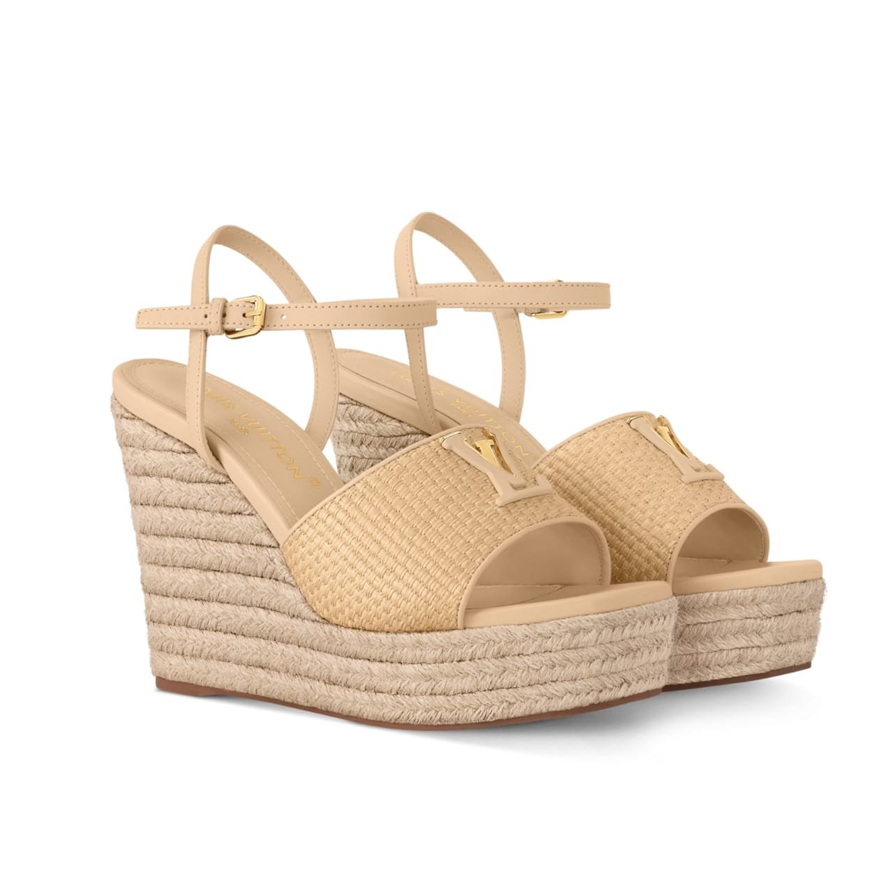 L0vis Vvtt0n Mare Wedge Sandals Natural Beige 1Ahlm0