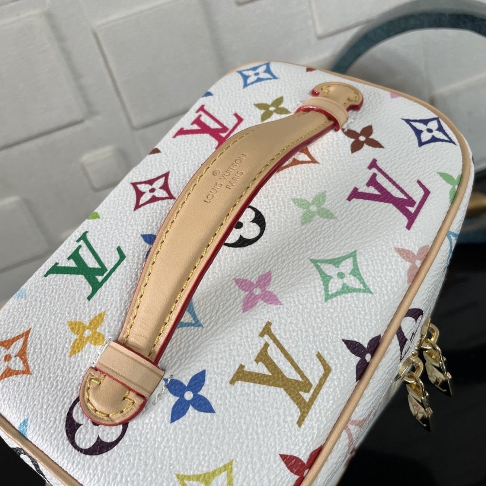 [S*per Vip 1:1] L0vis Vvtt0n X Takashi Murakami Nice Mini Multicolored White 24Cm M28340